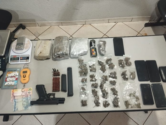 Prisão em flagrante em Olímpia revela arsenal e grande quantidade de drogas