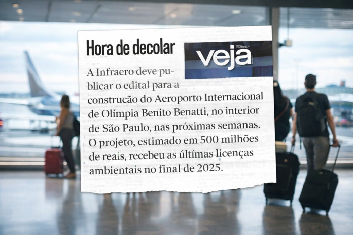 Infraero prepara edital do Aeroporto Internacional de Olímpia Benito Benatti