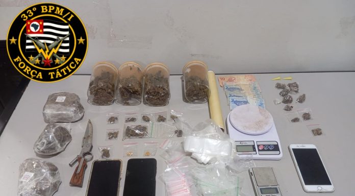 Força Tática prende suspeito com mais de 1 kg de maconha no bairro Santa Fé