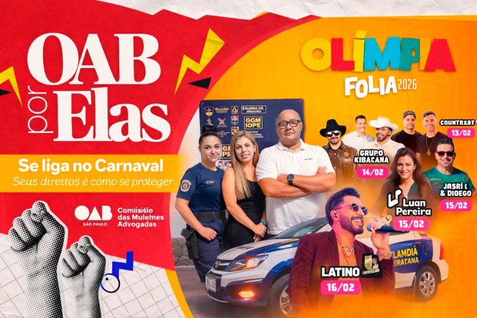 “OAB por Elas” estreia no Carnaval de Olímpia com rede de proteção