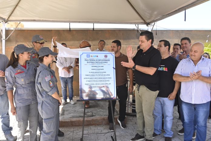 Olímpia inaugura praça memorial dedicada ao Corpo de Bombeiros