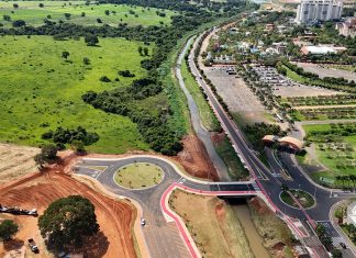 Ponte e rotatória alteram trânsito no Vale do Turismo em Olímpia