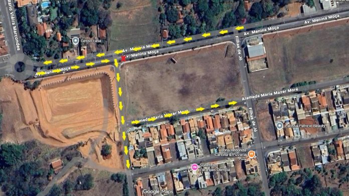 Avenida Menina Moça é interditada por até 15 dias em Olímpia