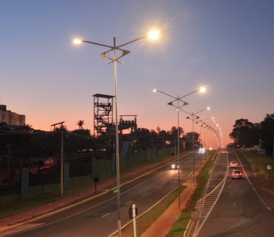 Corredor de entrada de Olímpia recebe iluminação LED de R$ 680 mil