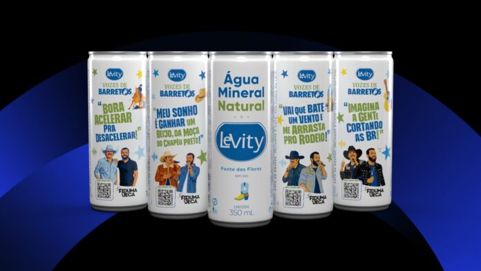 Levity transforma bordões de Barretos em 400 mil latas de água