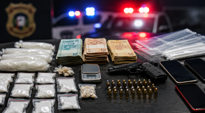 PM prende casal com drogas, arma e R$ 5,5 mil em Olímpia