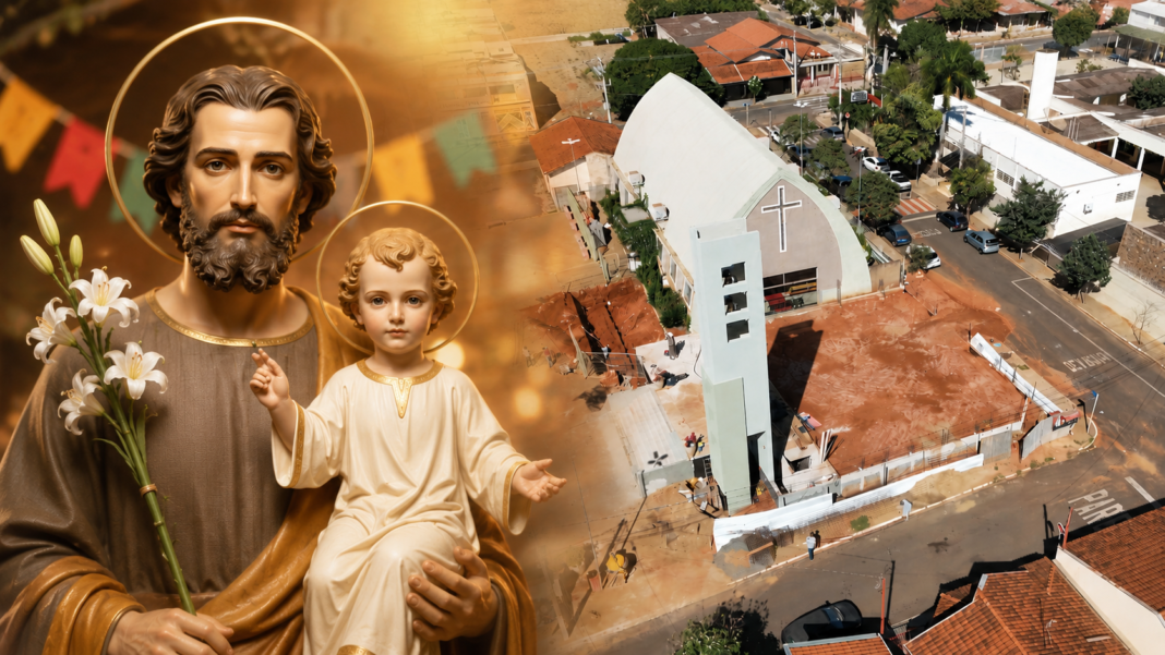 igreja sao jose em construcao com imagem de sao jose 2