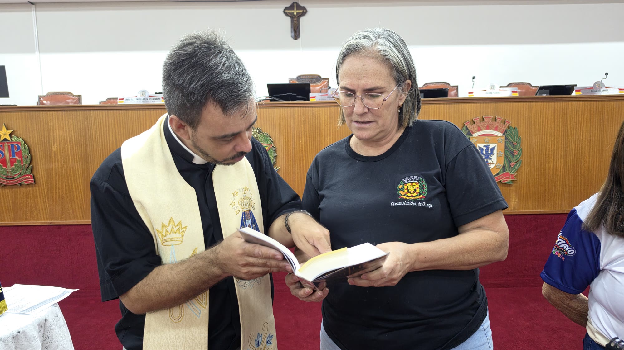 Visita da imagem de Nossa Senhora Aparecida à Câmara Municipal de Olímpia