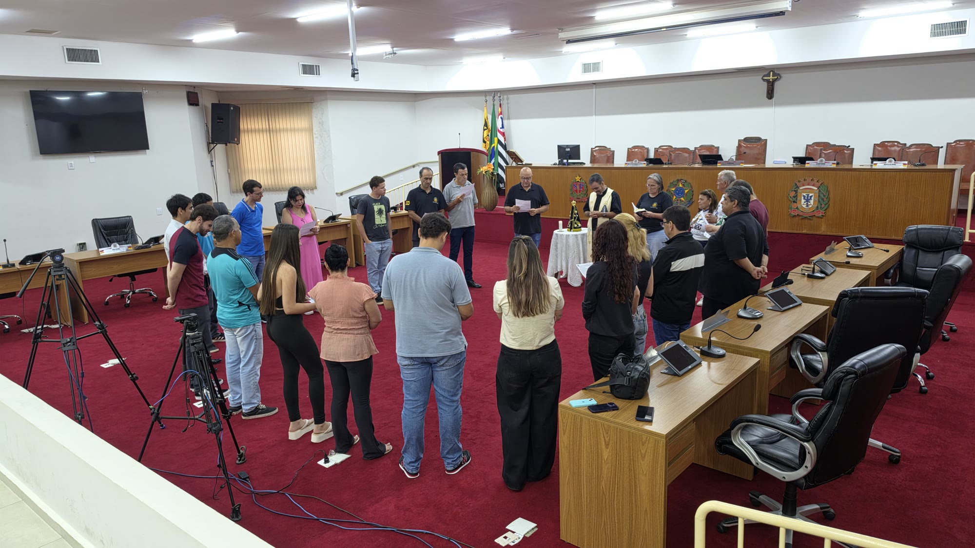 Visita da imagem de Nossa Senhora Aparecida à Câmara Municipal de Olímpia
