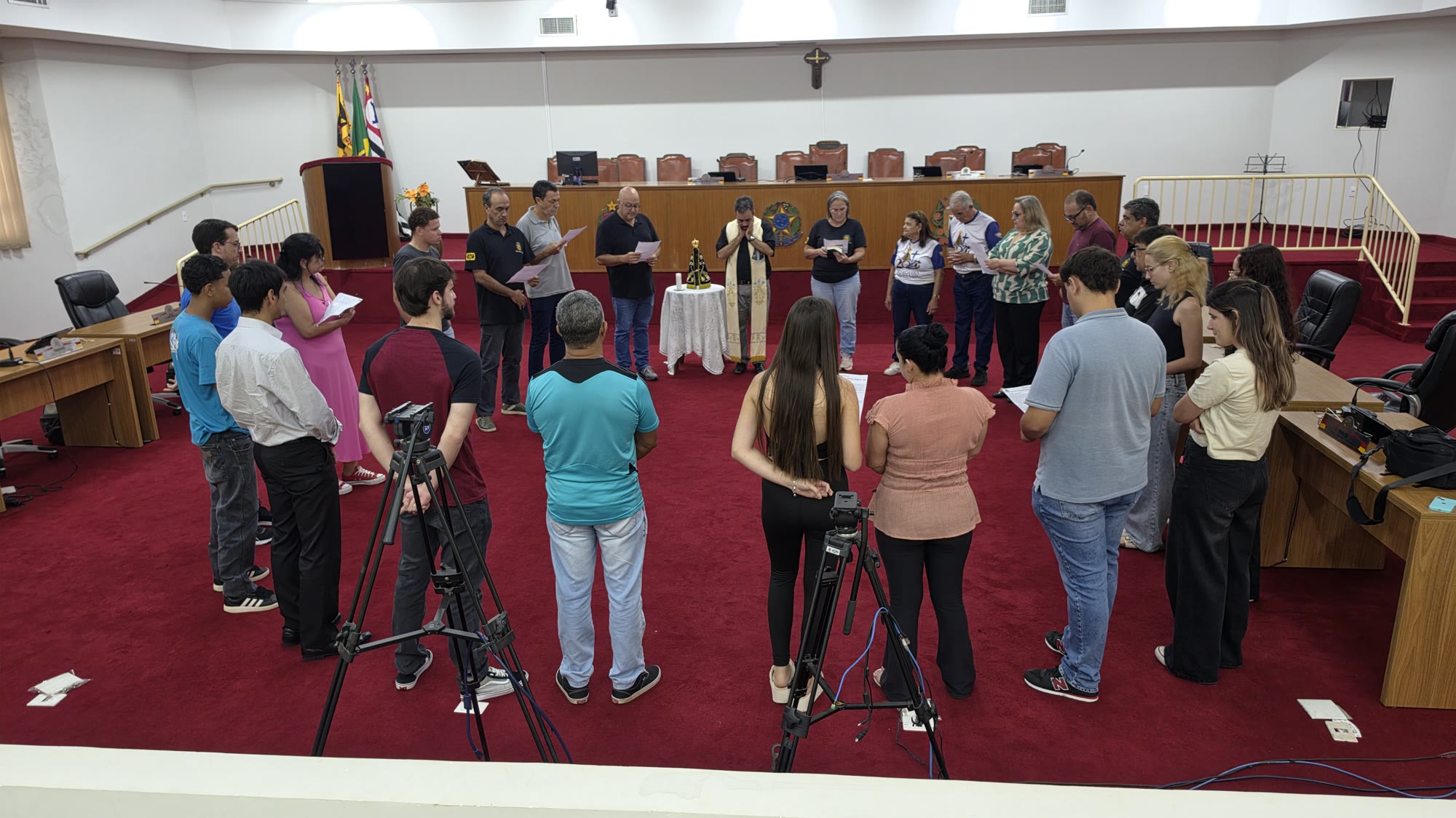 Visita da imagem de Nossa Senhora Aparecida à Câmara Municipal de Olímpia