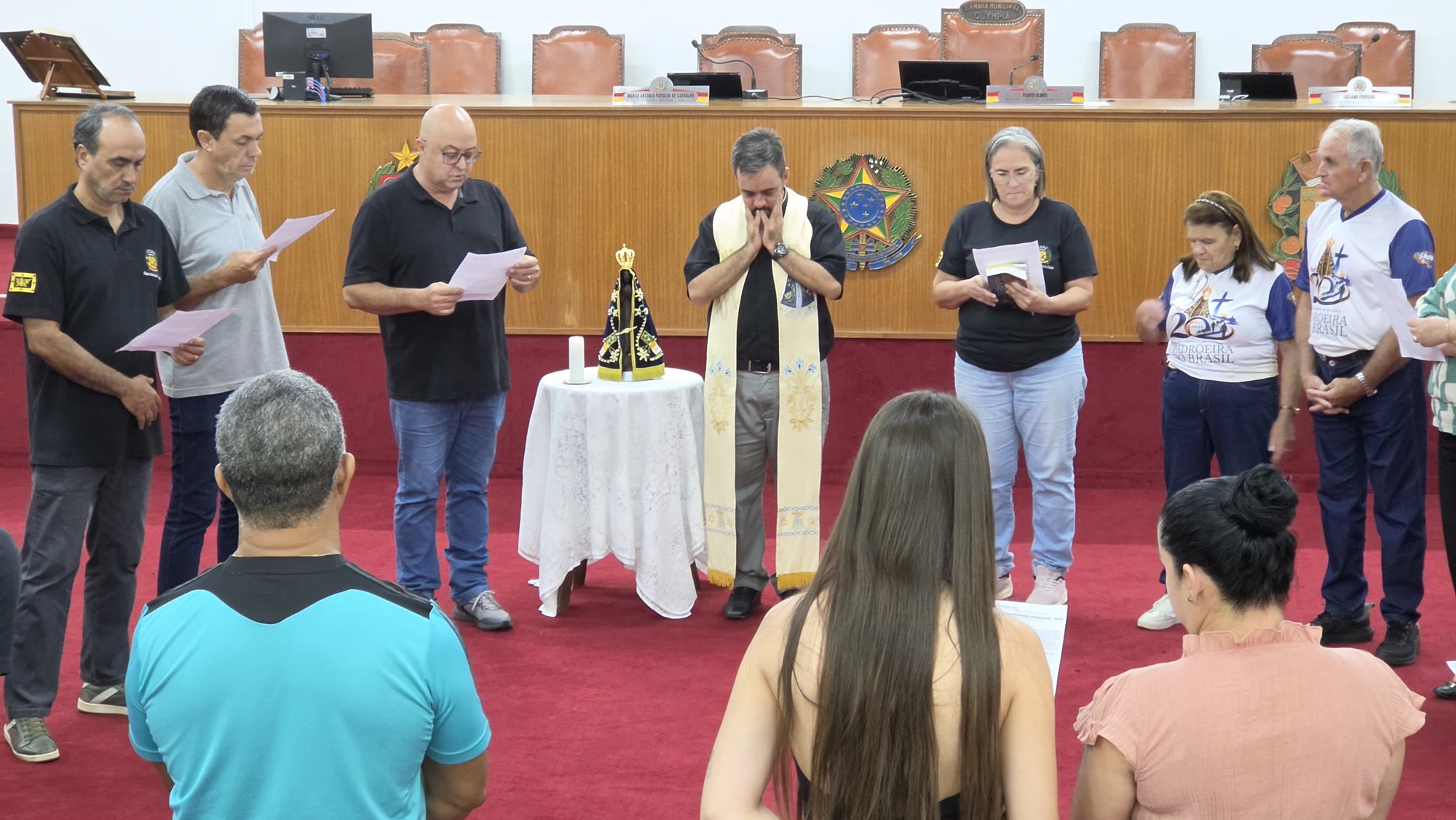 Visita da imagem de Nossa Senhora Aparecida à Câmara Municipal de Olímpia