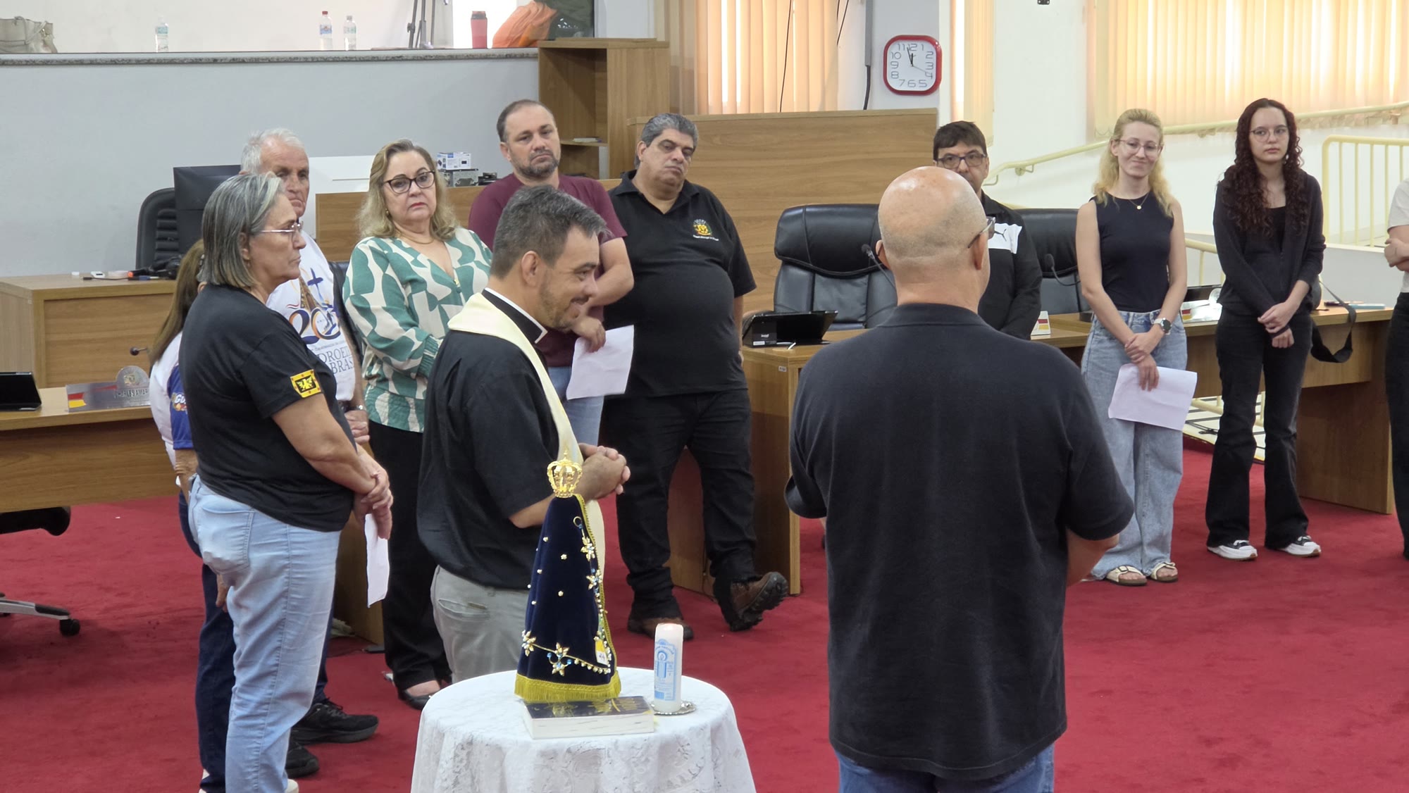 Visita da imagem de Nossa Senhora Aparecida à Câmara Municipal de Olímpia