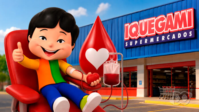 Iquegami troca doação de sangue por brinde e reforça campanha em Olímpia