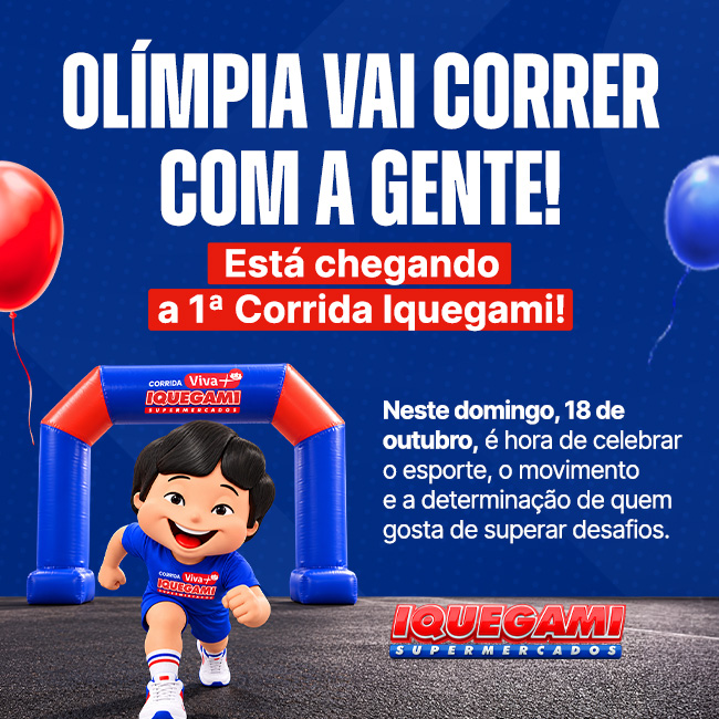 Anúncio: Iquegami Supermercados, 1ª Corrida Iquegami, domingo 18 de outubro