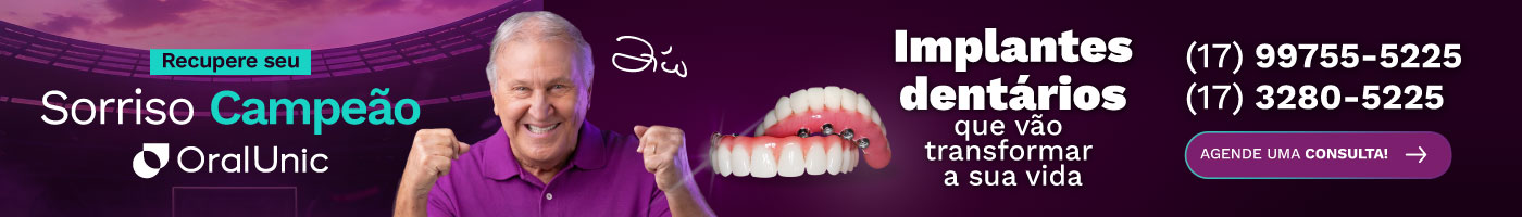 Anúncio: Oral Unic, implantes dentários